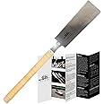 SUIZAN Japanese Pull Saw Hand Saw 9.5 Inch Ryoba Double Edge Flush Cut Saw for Woodworking