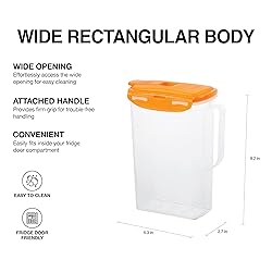 LocknLock Aqua Fridge Door Water Jug with Handle