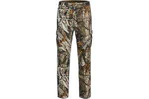 YEVHEV Hunting Pants for Men Camouflage Clothing Gear Windproof Fleece Lined for Winter