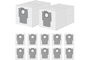 12 Pack Dust Bag for Roborock Qrevo QV 35A/Qrevo S5V/Saros 10/10R/Qrevo Curv 2 Flow/S5X/Qrevo Edge S5A/S/Pro/Master/Plus/S8 M