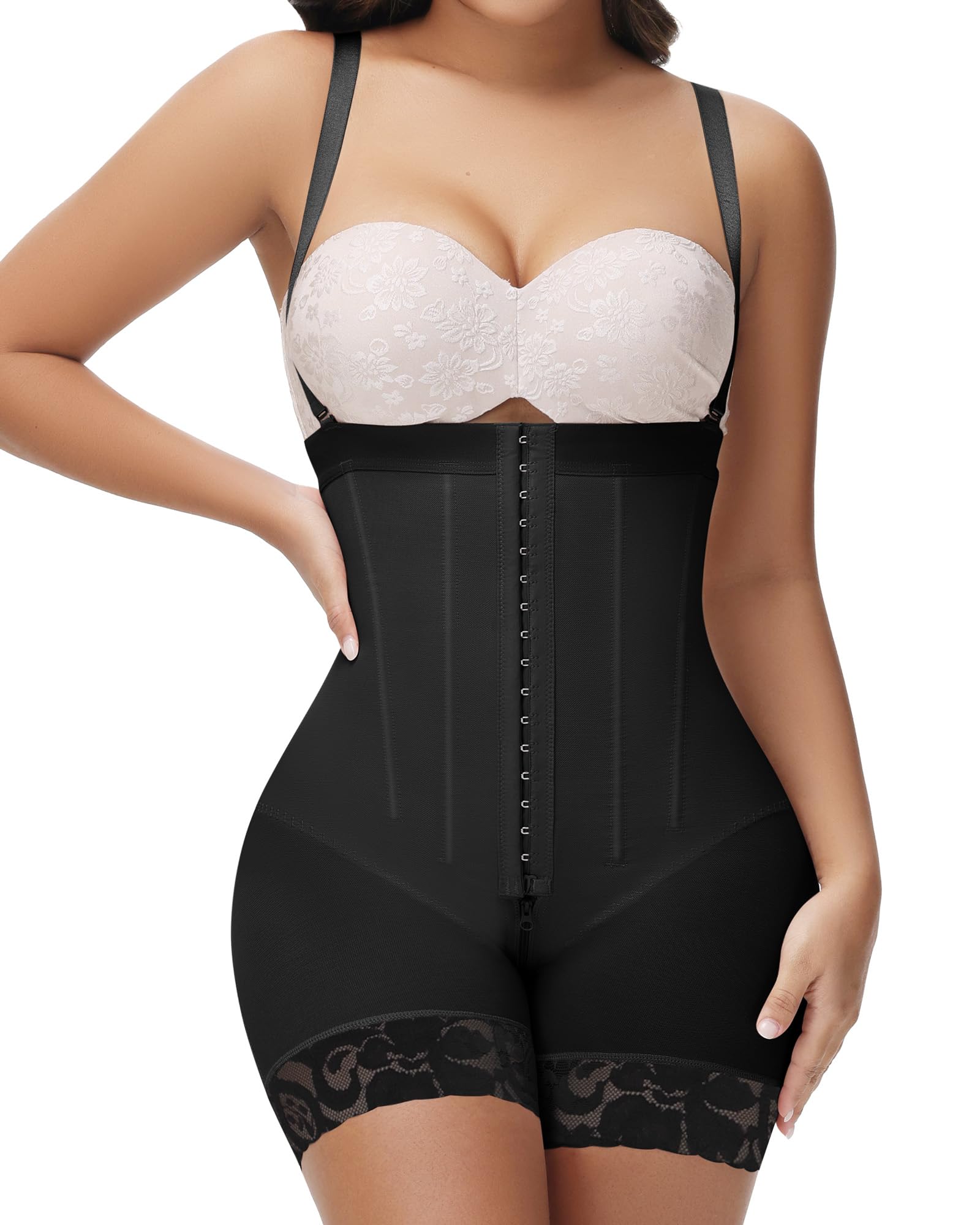 Photo 1 of SHAPSHE Fajas Colombianas Moldeadoras de Cintura y Abdomen postparto para mujer Tummy Control Compression Garment Black L