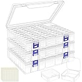 DILIBRA Bead Organizer Box, 138 Pcs Small Bead Organizers and Storage Plastic Cases, Mini Clear Bead Storage Containers Boxes
