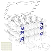 DILIBRA Bead Organizer Box, 138 Pcs Small Bead Organizers and Storage Plastic Cases, Mini Clear Bead Storage Containers Boxes