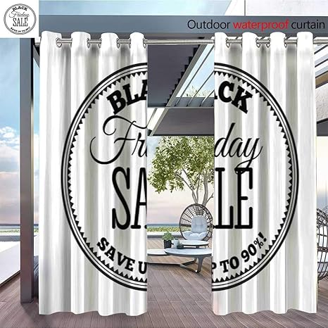 Amazon Com Qianhe Exterior Outside Curtains Black Friday Sale