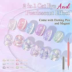 Double Rhythm Cat Eye Gel Nail Polish Set of 6 Same