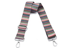 LVYOUME Wide Purse Strap Adjustable Replacement Crossbody Bag Strap Silver Hardware Shoulder Straps