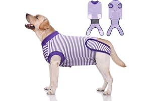 IDOMIK Dog Recovery Suit After Surgery,Breathable Dog Surgery Recovery Suit for Female Male Dogs Cats,Dog Surgical Onesie for Spay Neuter Surgery,E-Collar Cone Alternative Anti-Licking Abdominal Wound