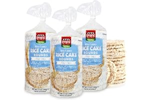 ONLY KOSHER CANDY Salt Free Rice Cakes, All Natural Gluten Free Rice Cakes, Whole Grain Non-GMO Verified, Rounds Brown Cakes, Kosher Certified, 3.5 Oz (Pack of 3)