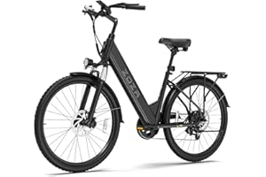 ZDZA Electric Bike for Adults 26'', 1200W Peak Motor, 65 Miles Max Range E Bike for Adults with 7-Speed, 48V Removable Battery, Front Suspension, Adult Electric Bicycle for Commute Beach Snow