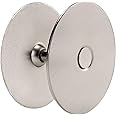 Siwil Door Knob Cover, 2-5/8" Diameter Solid Steel Deadbolt Cover Plate, Hole Filler Plate for Door Handle (1, Satin Nickel)