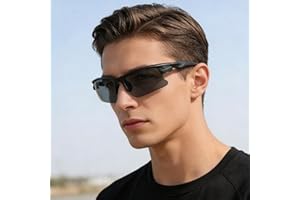 Sports Polarized Sunglasses for Men Women TR90 Rimless Frame for Running Fishing Baseball Driving