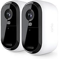 Picture of Arlo Essential Security Camera 2K | Indoor - Outdoor | 2nd Gen | Wireless with Spotlight, 2-Way Audio, Color Night Vision, Live Stream, Motion Activiation, Real Time Notifications - White, 2 Camera