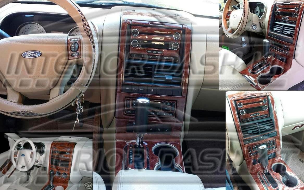Amazon Com Ford Explorer Xlt 2wd 4wd Interior Burl Wood Dash Trim Kit Set 06 07 08 09 10 Automotive