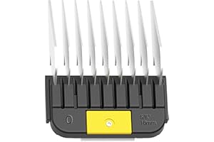 WAHL Professional Animal Stainless Steel Attachment Guide Comb Detachable Blade Pet Clippers - #0, 5/8 Inch Cut Length (3375-100), Yellow