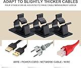 Viaky 30PCS Black Adjustable Cable Clips Self-Adhesive Wire Organizers Holder view 7