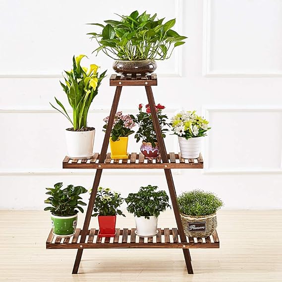 XHH Soporte de Flor de la Planta de Madera sólida del Soporte de ...