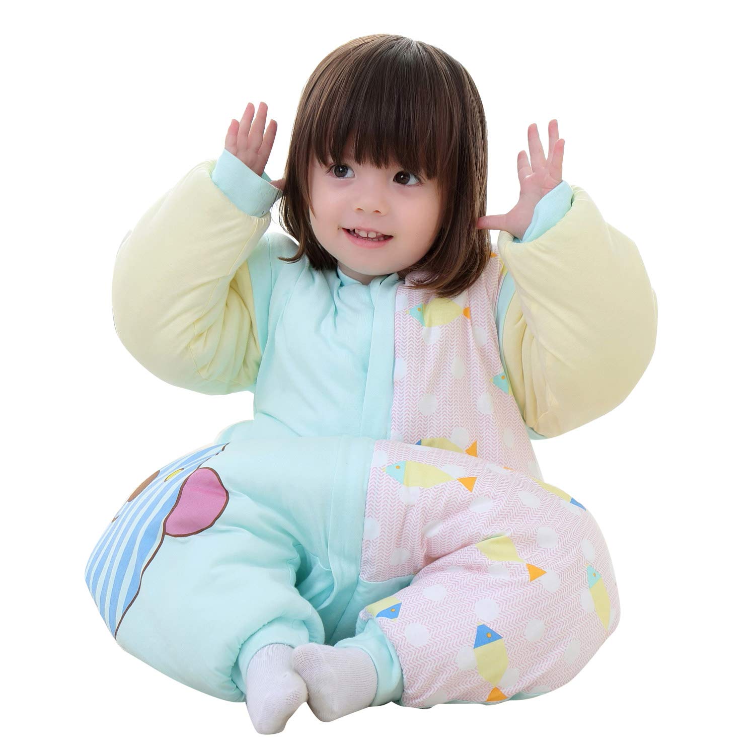 Baby Sleeping Bag Feet Warm Lined Long Sleeved Baby Sleepsuit Children Anti Kick Sleep Sack 35 Tog