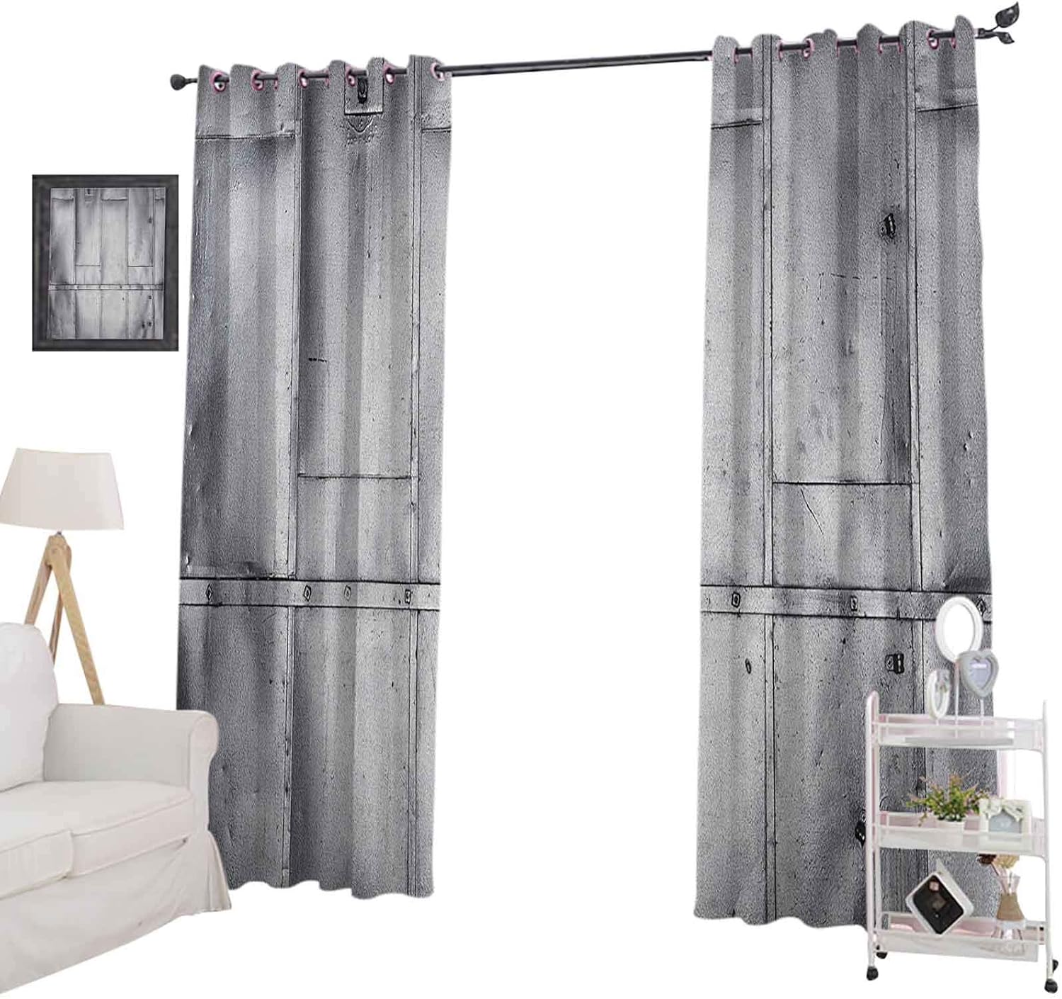 YUAZHOQI Industrial Curtains for Living RoomSteel Panels Industrial