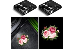 VAITARKLI Car Door Lights Projector, 2PCS Rose Car Door Projector Lights Wireless Universal Welcome Courtesy Ghost Shadow Lamp Fit for All Car Models (Rose)
