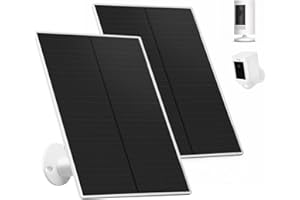 GENDOING Solar Panel Charger for Ring Camera, 2 Packs Power for Ring Stick Up Camera, Ring Spotlight Camera Battery (Not for Spotlight Plus/Pro), 10ft Charger Cable, 6W 5V Weatherproof Outdoor Solar Panel