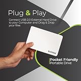 SUHSAI 500GB External Hard Drive 2.5" USB 2.0 Portable HDD Storage Mac/PC White view 6