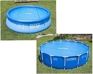 Intex Solarabdeckplane für Easy & Frame Pool Ø 366 cm, Stärke 120 Mikron, Fertigungsmaß: ca. Ø 348 cm, 29022