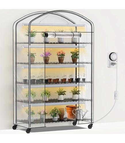 Abimars 5-Tier Greenhouse With Grow Light: Boost Your Indoor Garden