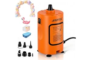 Balloon Pump, AGPTEK Electric Air Pump with 8 Versatile Nozzles, Portable Fast Fill Air Mattress Pump for Inflatables，High-Sp