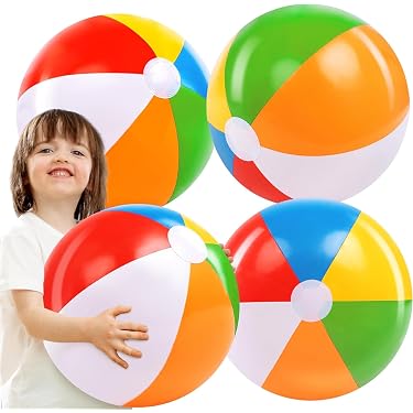 SYNCFUN 4 balles à eau à sauter, balles rebondissantes d'eau avec sac en maille, jouets de plage pour enfants, jeu de natation en vol pour adultes, garçons, adolescents de plus de 84