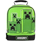 Minecraft Lunchbox Creeper Zip Compartment Green Lunch bag One Size