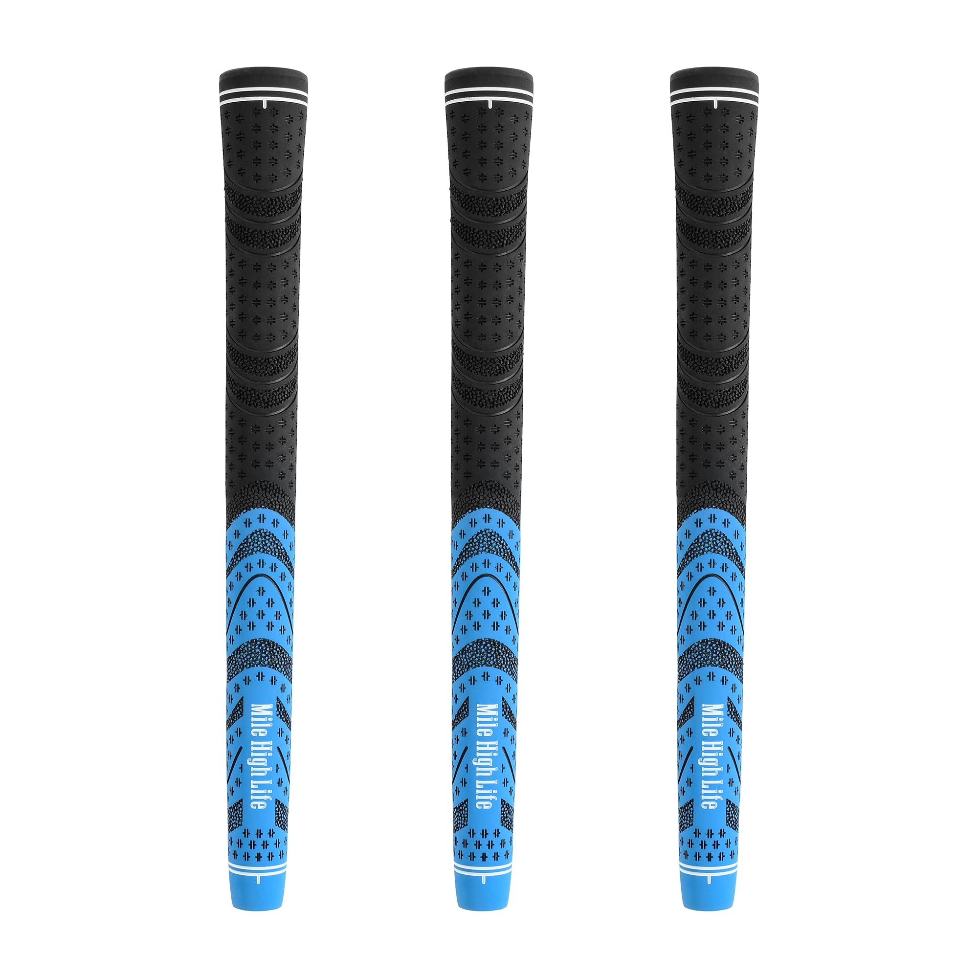 Mile High Life Golf Grips 13 Pack / 3 Pack - All-Weather Soft Rubber Golf Club Grips - High Shock Absorption, Enhanced Traction - Standard, Midsize & Jumbo Size (Core 0.58"-0.61")