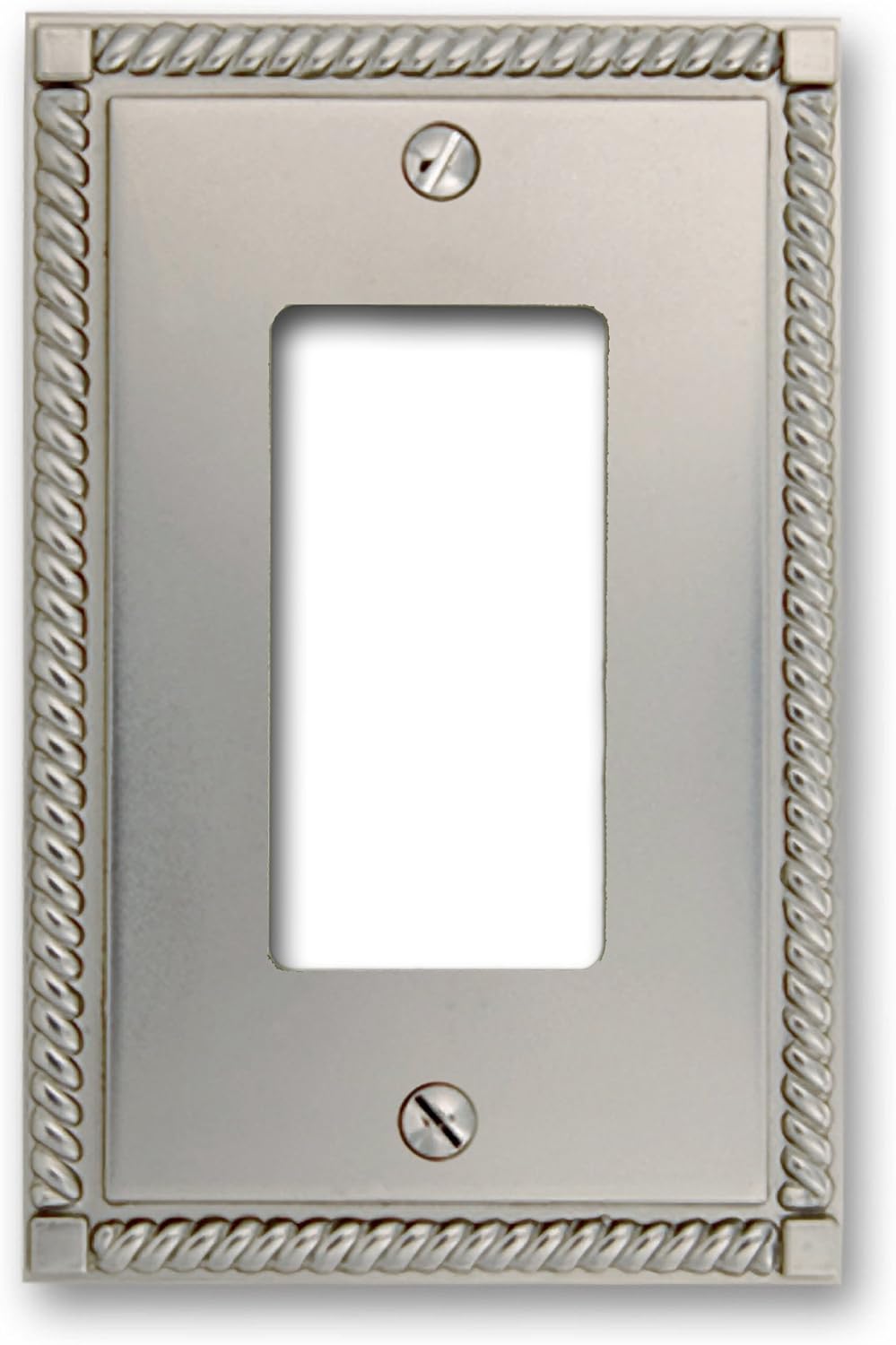 Amerelle Georgian Single Rocker Cast Metal Wallplate in Satin Nickel