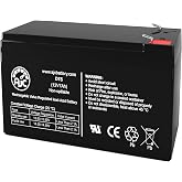 AJC Battery Compatible with Duracell SLAA12-10F2 12V 7Ah Sealed Lead Acid Battery