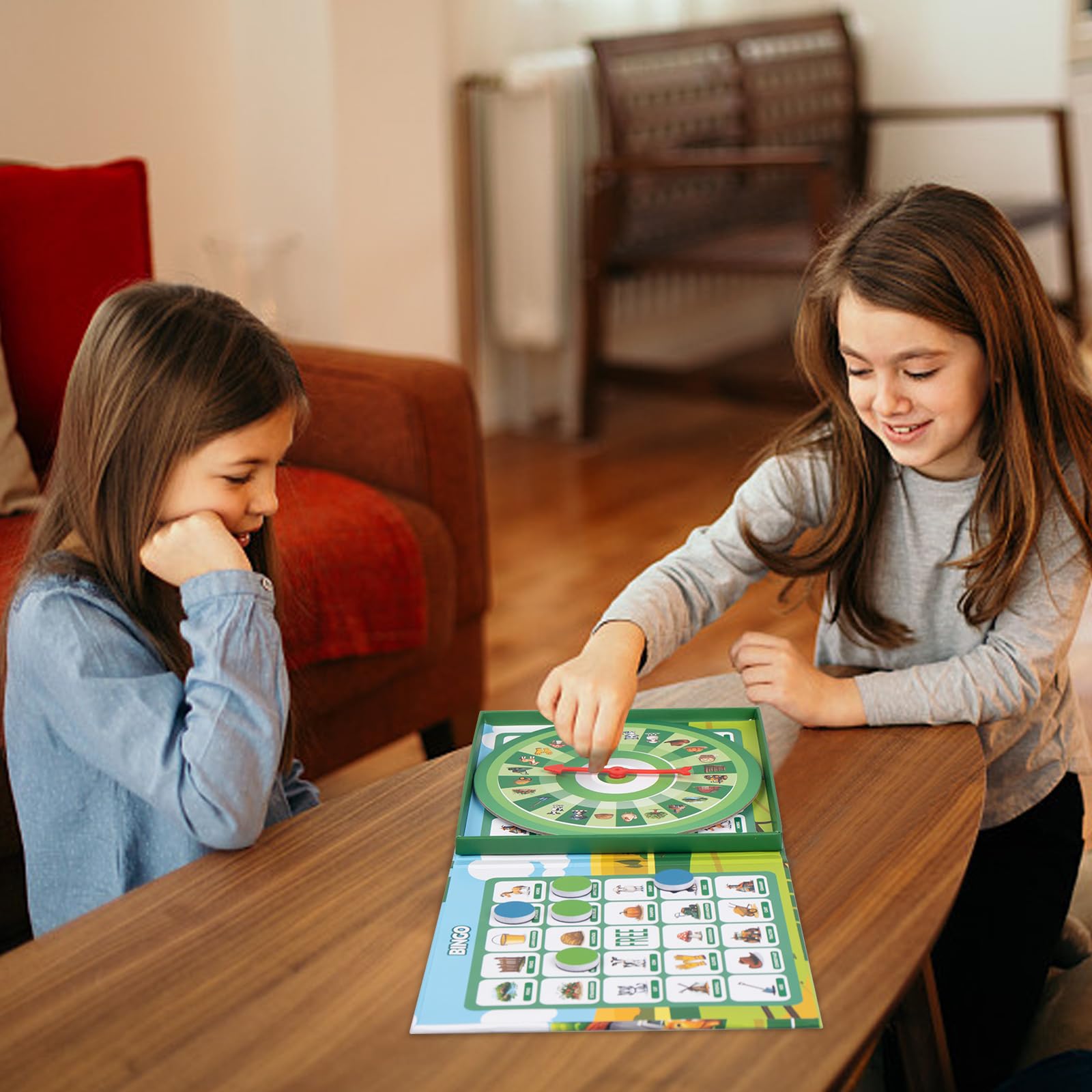 Travofun Farm Bingo Game, Magnetic Travel Toy for Kids 3 and Up, Ideal for Road Trips