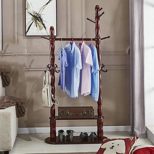 Perchero barra madera | Percheros de pared, percheros de pie...