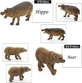 Fun Gift 8 Pc Toddler Zoo Animals Toy Figures Lion Elephant Tiger Kids 3+ view 3