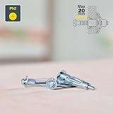 Rapid Hollow Wall Anchors 10pk Heavy Duty Metal Plasterboard Fixings 3-13mm view 4