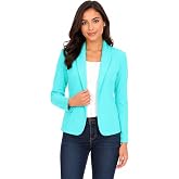 Women's Casual Office Work Long Sleeve Open Front Blazer Jacket