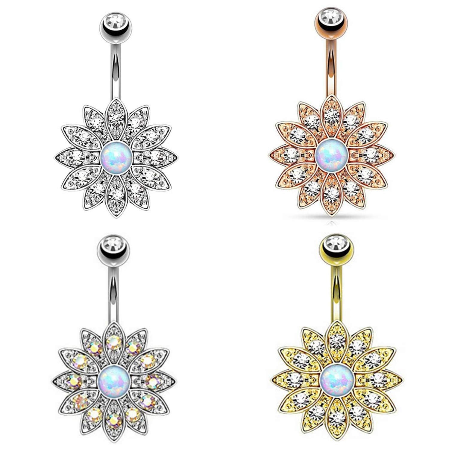 Nona E Ansell Holy Lotus Navel Piercing Belly Button Rings Industrial