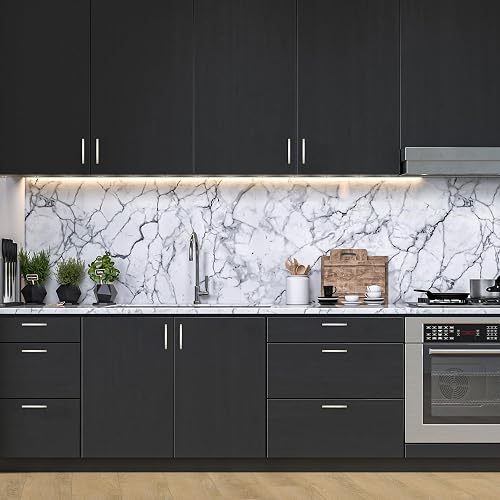 30 Pack Cabinet Handles Brushed Nickel – 3 Inch Center Curved Pulls For Kitchen, Dresser & Bathroom Drawers