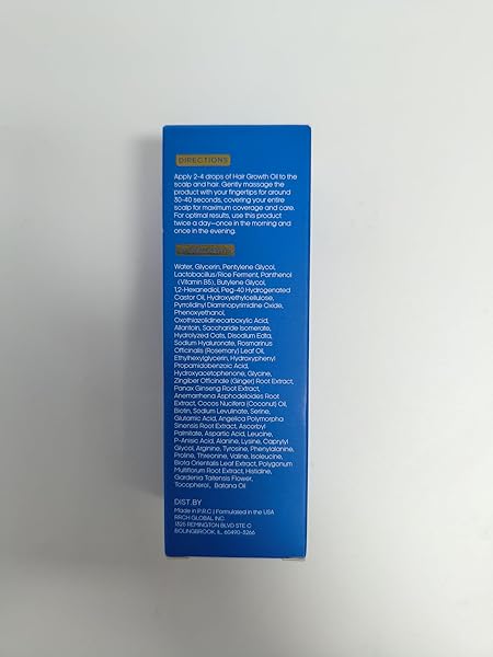 GIOTTO HAIR GROWTH SERUM WITH BIOTIN, ROSEMARY, BATANA OIL, CASTOR OIL & RICE WATER, LIGHTWEIGHT AND NATURAL FORMULA REDUCES HAIR LOSS, NOURISH SCALP, EFFECTIVE HAIR THICKENING FOR WOMEN MEN
