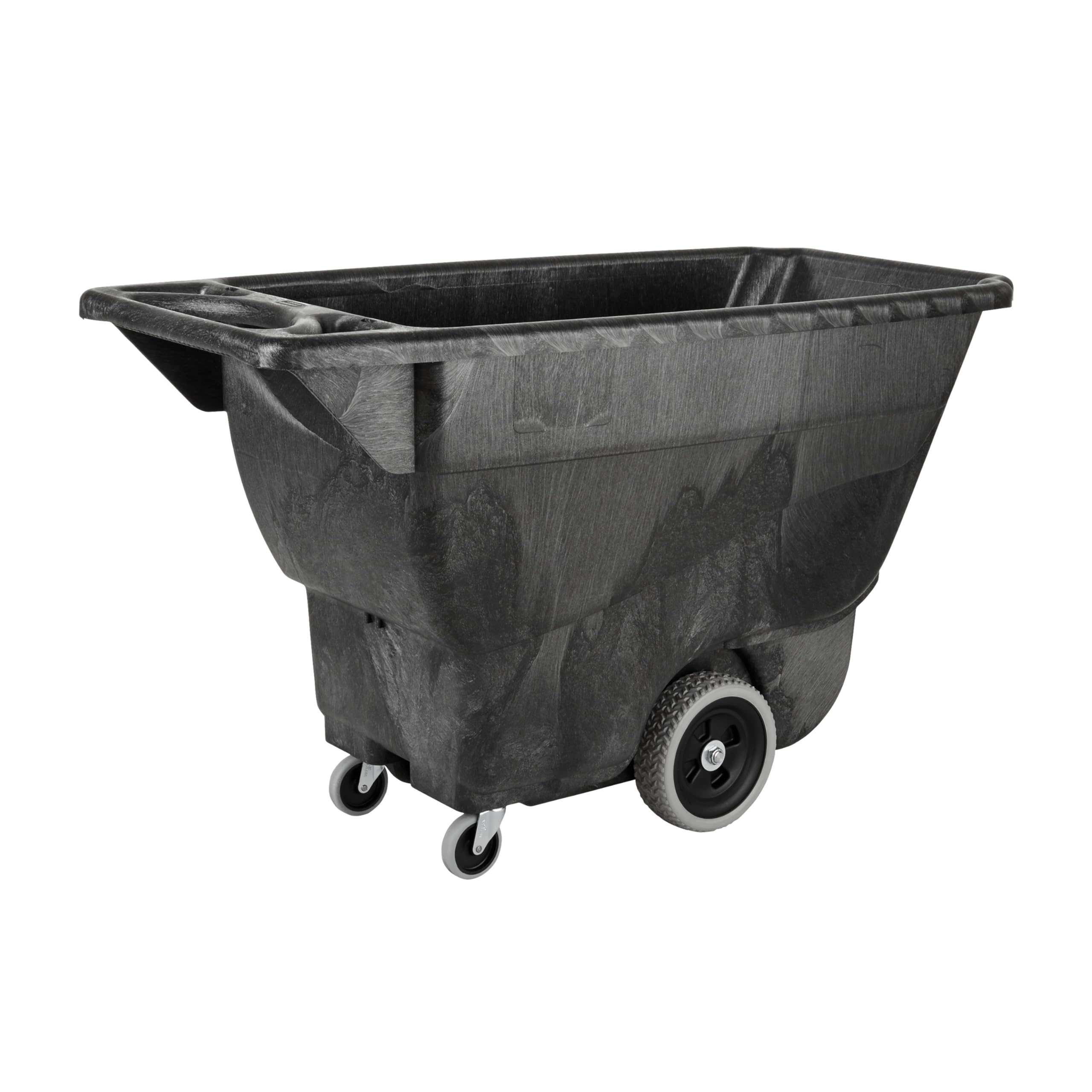 Photo 1 of Rubbermaid Commercial Products Tilt Dump Truck, 450 lbs 1/2 Cubic Yard Heavy Load Capacity with Wheels, Black, Trash Recycling Cart for Construction/Commercial/Industrial Transportation