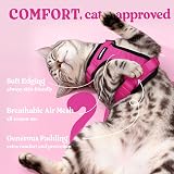rabbitgoo Cat Harness and Lead Set Rose Red XS Adjustable Escape Proof view 4