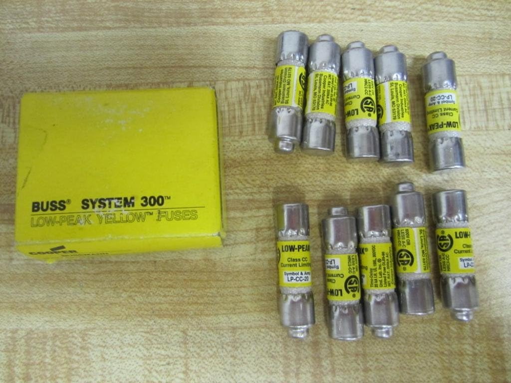 PACK OF 10 LOW PEAK 25A FUSE LPCC25 CLASS CC PACK OF 10 COOPER