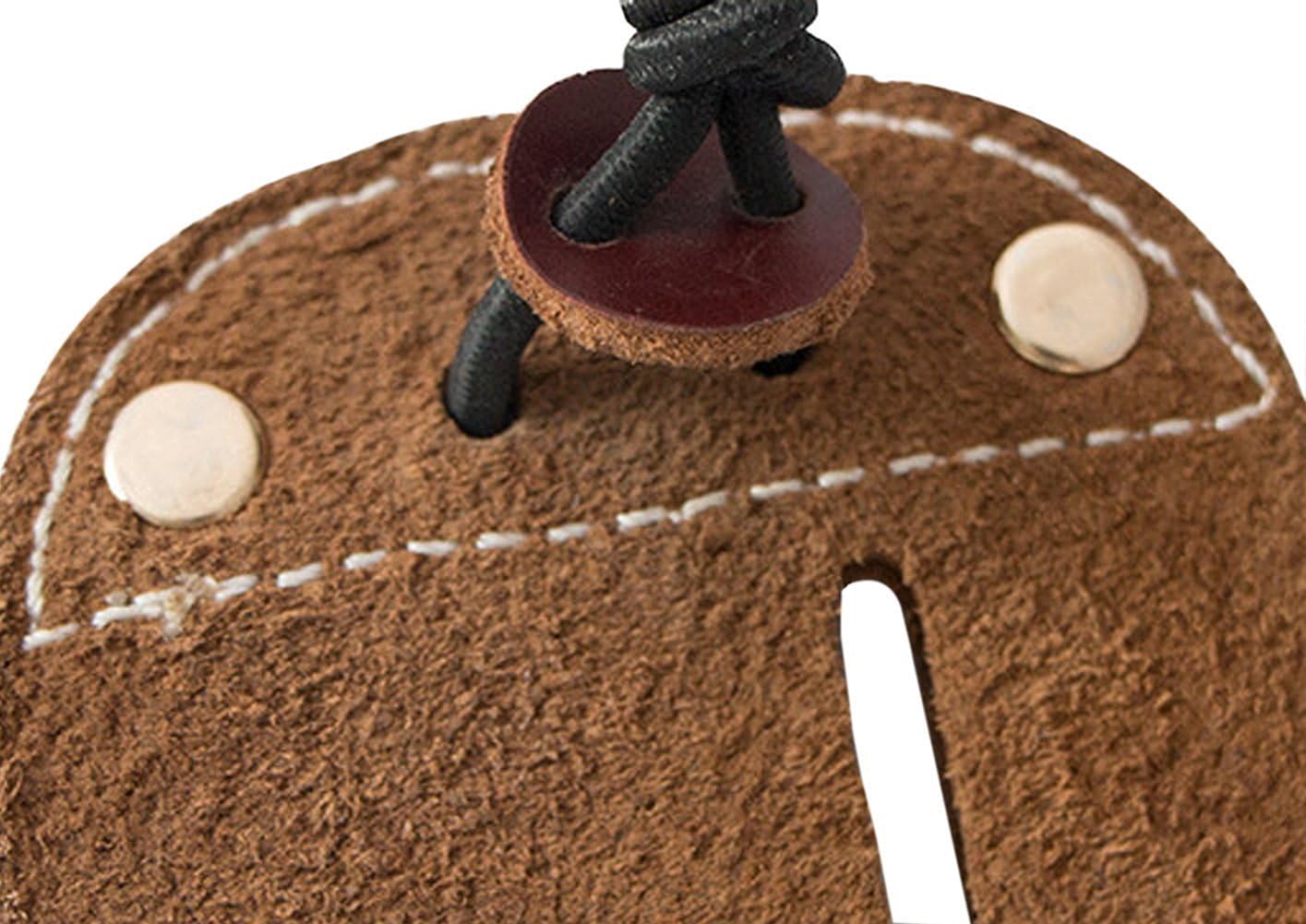 CyberDyer Cow Leather Archery Finger Tab for Recurve Bows Hunting Finger Protector Brown : Sports & Outdoors