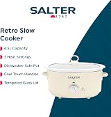 Salter Retro 6.5L Slow Cooker EK6250CRM 3 Heat Settings Keep Warm view 2