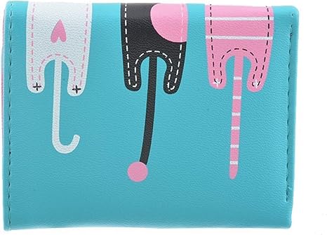 Amazon Co Jp かわいいお財布 漫画猫女性財布女性短い財布ブランド設計コイン財布女性カードホルダーかわいい女の子財布 Color Blue ホーム キッチン