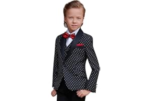 ELPA ELPA Boys Tuxedo Suit Set Kids Floral Tuxedo for Boys Youth Tuxedo Suit Set Slim Fit Tuxedo Suit