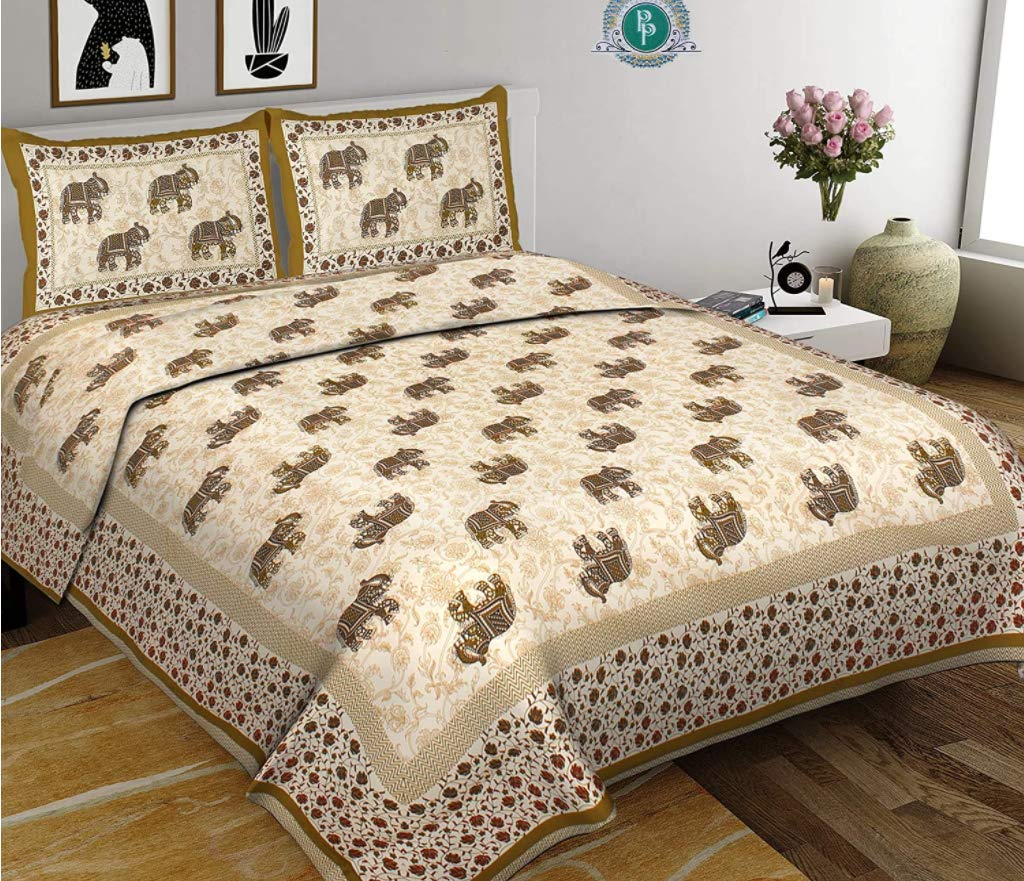 Handcrafted India 100 Cotton Double Bed King Size Jaipuri Traditional