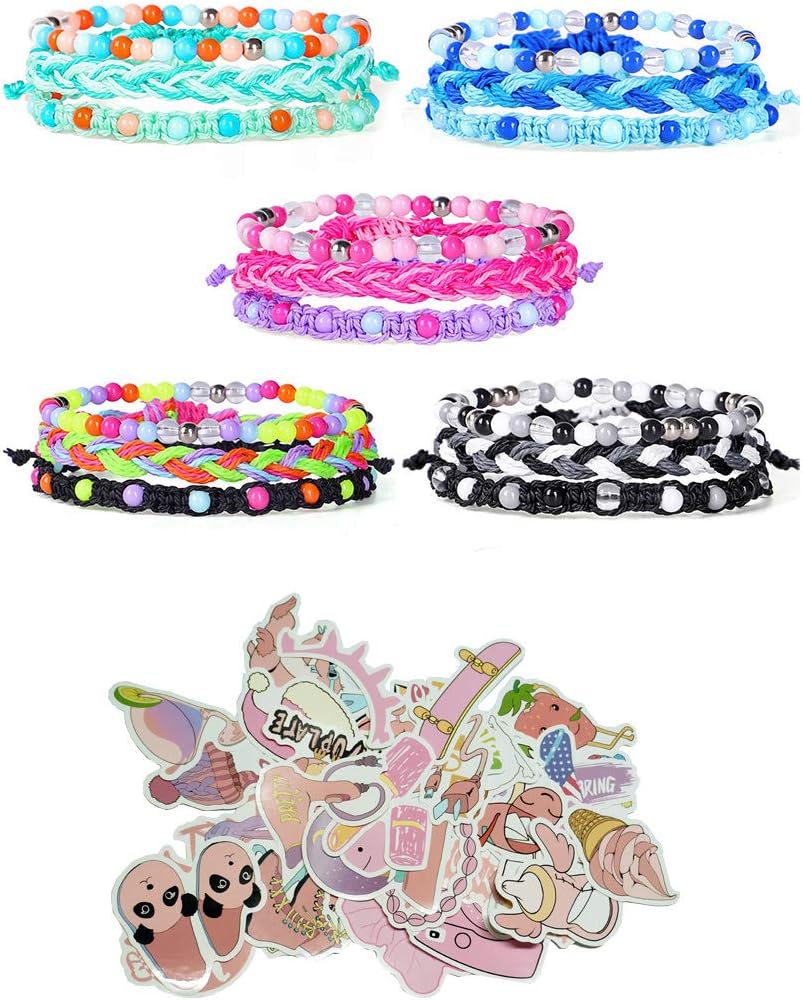 hydro flask with friendship bracelets